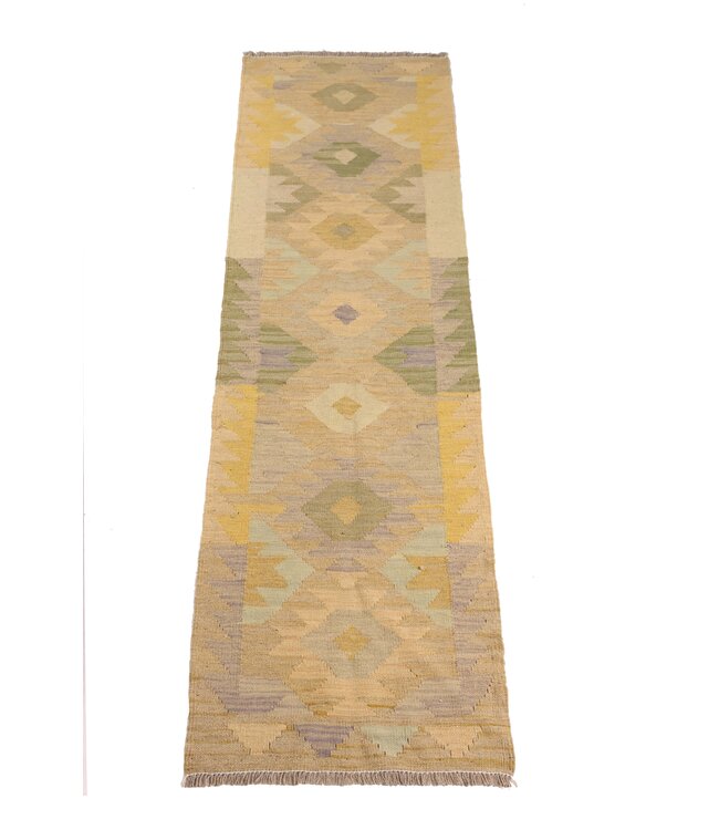 197x57 cm Handwoven Kelim Runner Wool Rug