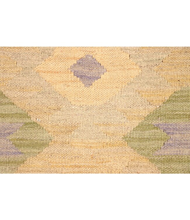 197x57 cm Handgeweven Kelim Loper  Wol  Vloerkleed Tapijt