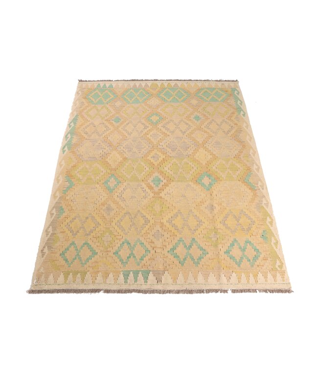 196x150 cm Handgewebter Traditioneller Kelim Teppich Woll