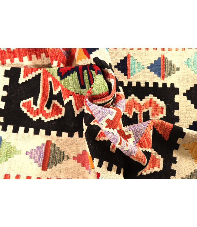 202x152 cm Handgewebter Traditioneller Kelim Teppich Woll