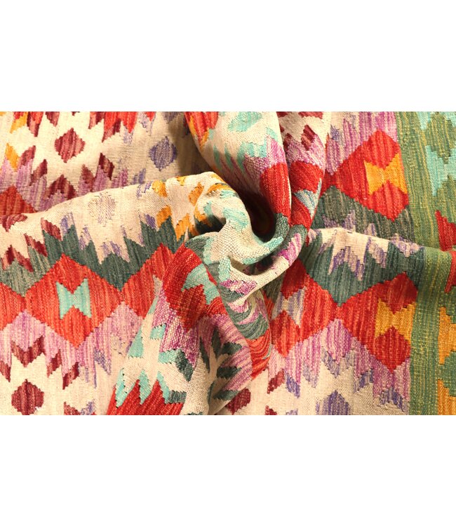 207x150 cm Handgewebter Traditioneller Kelim Teppich Woll