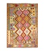 Kelimshop 203x147 cm Handgewebter Traditioneller Kelim Teppich Woll