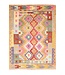 Kelimshop 192x147 cm Handgewebter Traditioneller Kelim Teppich Woll