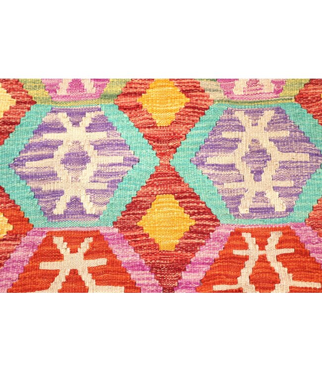 201x149 cm Handgewebter Traditioneller Kelim Teppich Woll