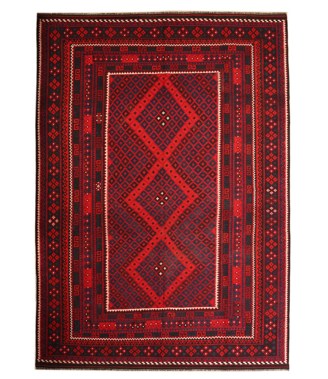 431x304cm Vintage Kelim Oude stijl 100% wollen Kelim Tapijt Maimana