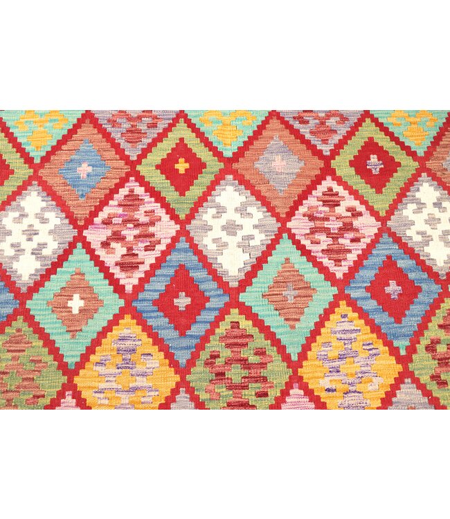 202x153 cm Handgewebter Traditioneller Kelim Teppich Woll