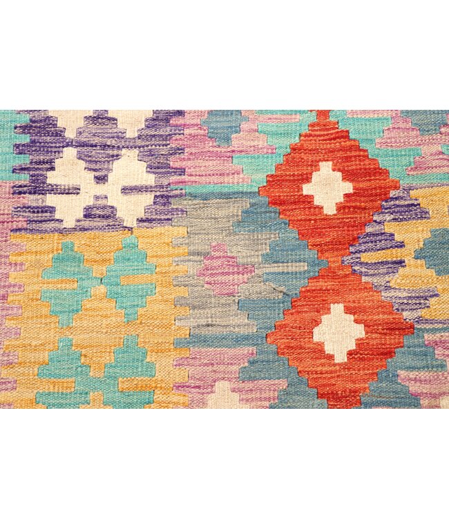 207x152 cm Handgewebter Traditioneller Kelim Teppich Woll