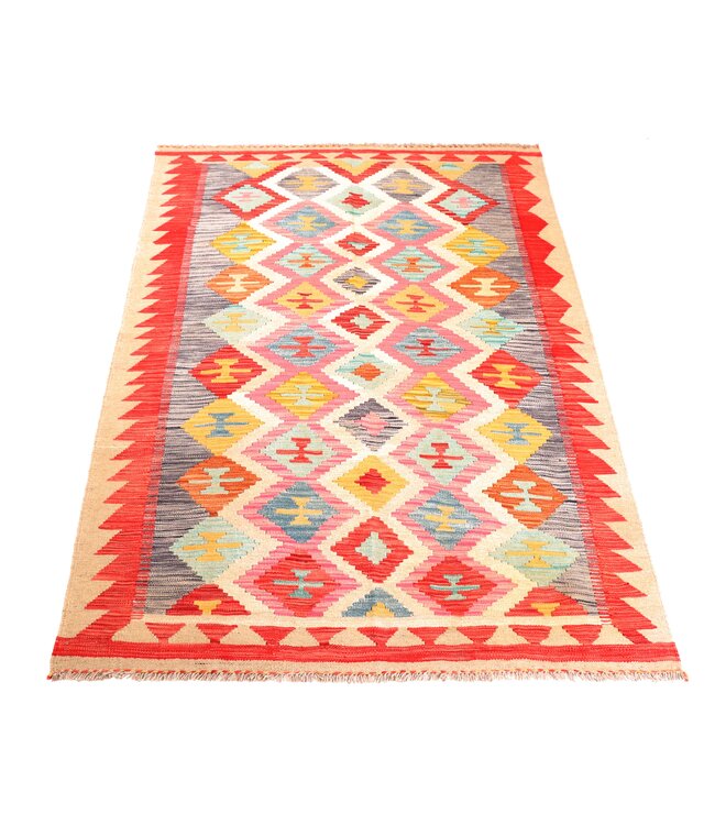 211x146 cm Handwoven Traditional Kelim Area Rug Wool Carpet