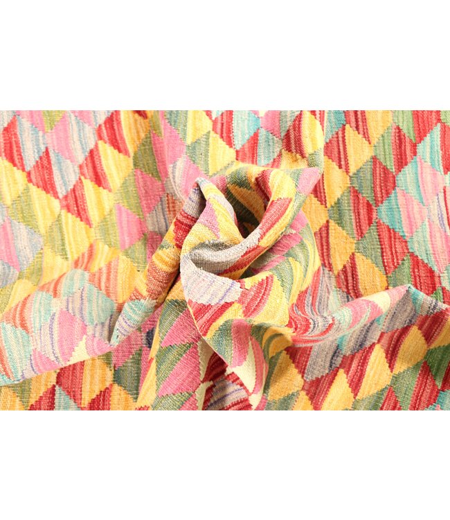 210x156 cm Handwoven Traditional Kelim Area Rug Wool Carpet