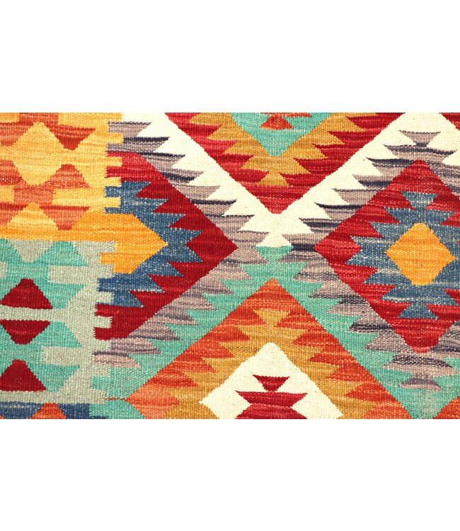 205x147 cm Handgewebter Traditioneller Kelim Teppich Woll