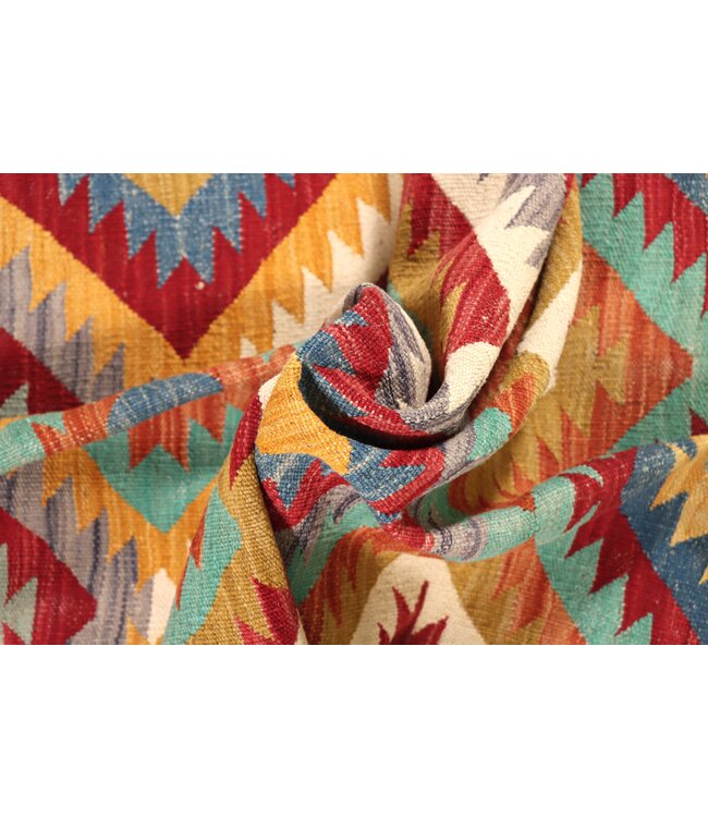 205x147 cm Handwoven Traditional Kelim Area Rug Wool Carpet