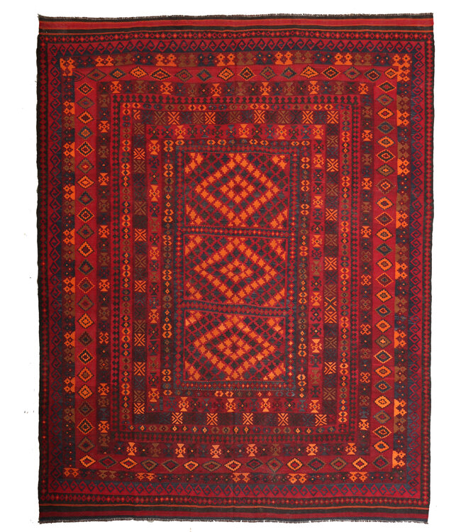 372x289cm Vintage Kelim teppich im alten Stil aus 100 % Wolle Maimana