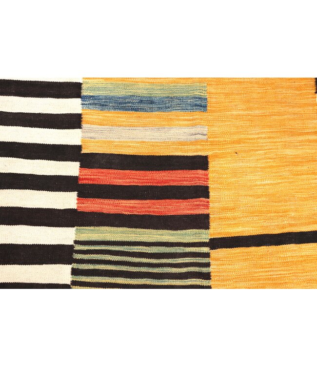 205x147 cm Handgeweven Moderne  Wollen Kelim Tapijt