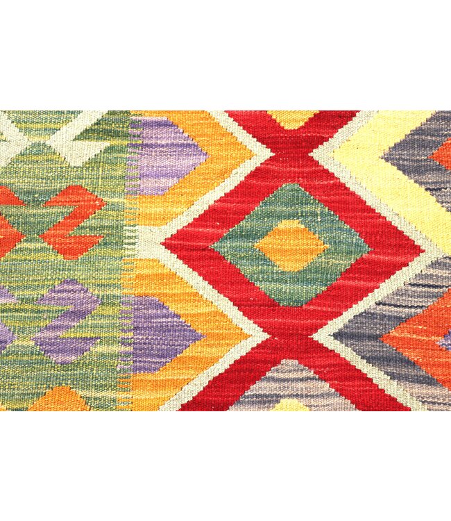 204x154 cm Handgewebter Traditioneller Kelim Teppich Woll