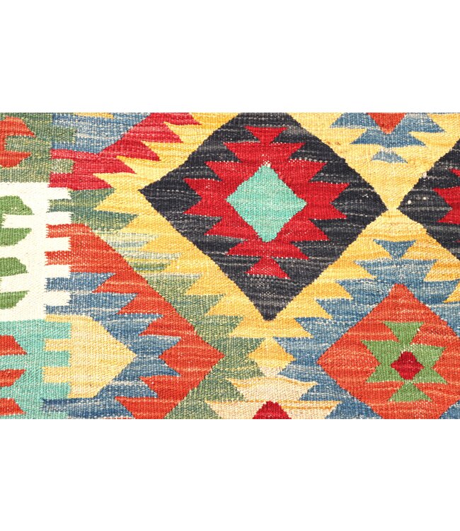 203x150 cm Handgewebter Traditioneller Kelim Teppich Woll