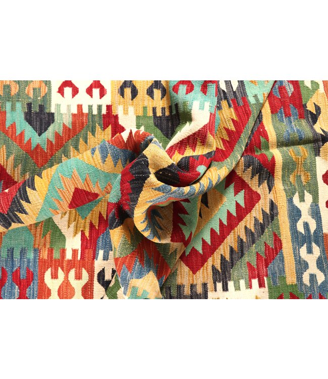 203x150 cm Handgewebter Traditioneller Kelim Teppich Woll