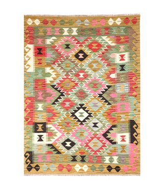 Kelimshop 197x153 cm Handgeweven Traditionele Kelim Vloerkleed Wol Tapijt Kelimshop 197x153 cm Handgeweven Traditionele Kelim Vloerkleed Wol Tapijt