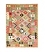 Kelimshop 197x153 cm Handgeweven Traditionele Kelim Vloerkleed Wol Tapijt
