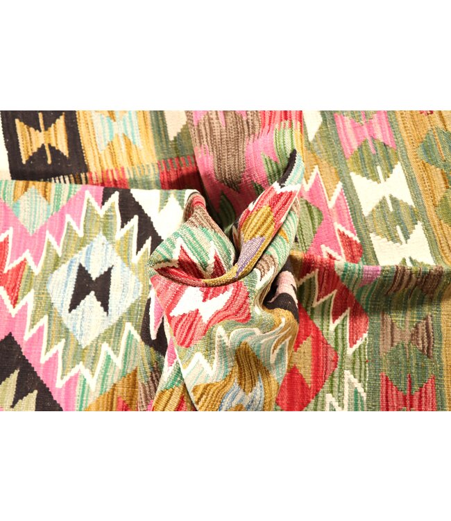 197x153 cm Handgewebter Traditioneller Kelim Teppich Woll