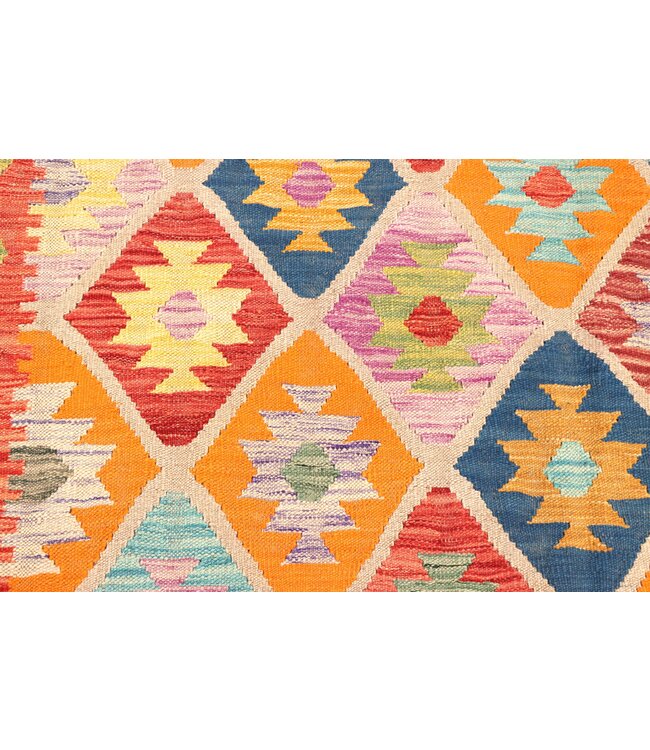 202x154 cm Handwoven Traditional Kelim Area Rug Wool Carpet