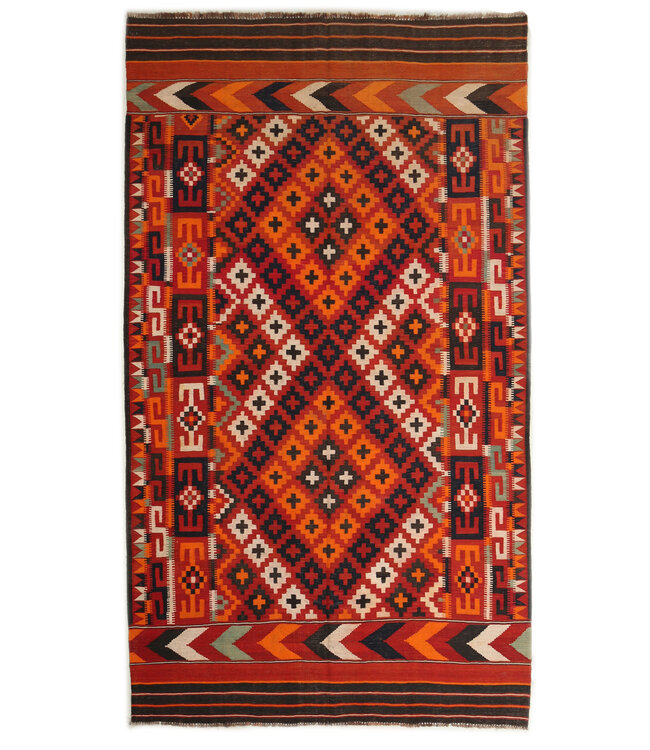 365x203cm Vintage Kelim Oude stijl 100% wollen Kelim Tapijt Maimana