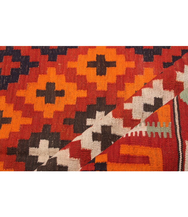 365x203cm Vintage Kelim teppich im alten Stil aus 100 % Wolle Maimana