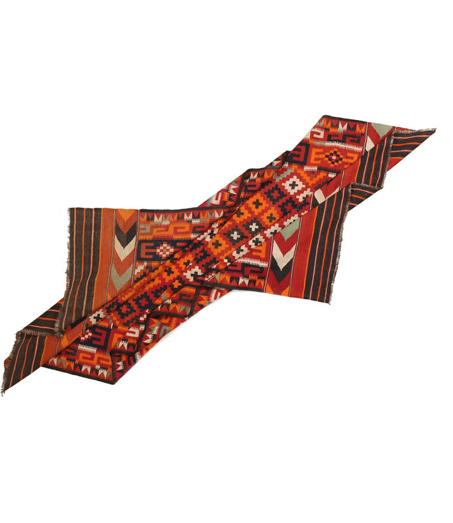 365x203cm Vintage Kelim teppich im alten Stil aus 100 % Wolle Maimana