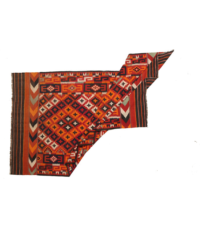 365x203cm Vintage Kelim Oude stijl 100% wollen Kelim Tapijt Maimana