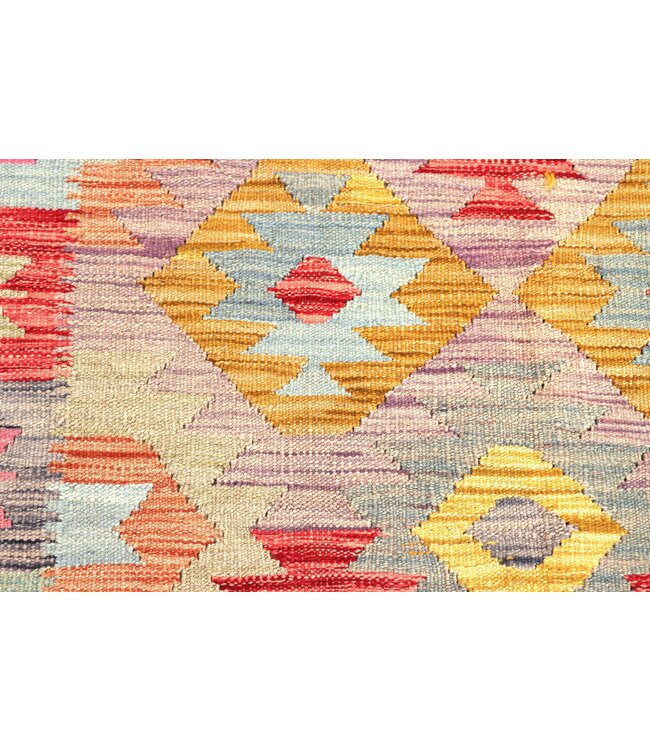 188x122 cm Handgewebter Traditioneller Kelim Teppich Woll