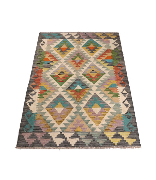 178x125 cm Handgeweven Traditionele Kelim Vloerkleed Wol Tapijt