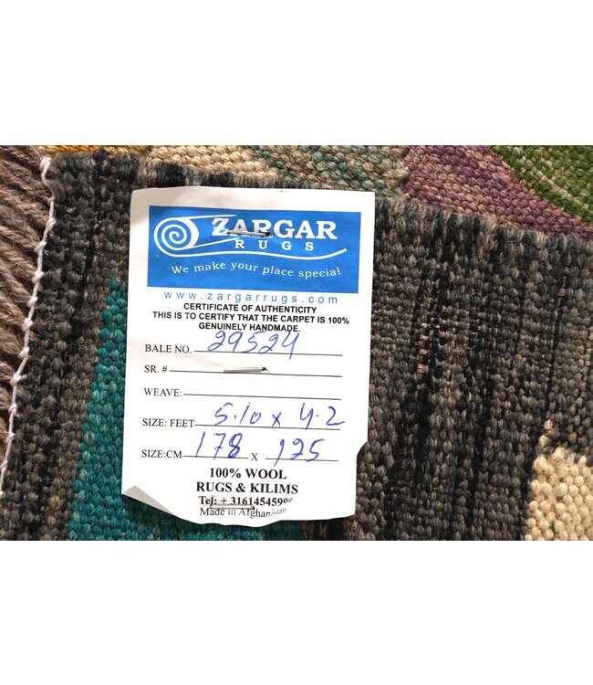 178x125 cm Handwoven Traditional Kelim Area Rug Wool Carpet