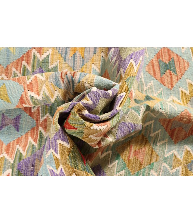 181x121 cm Handgewebter Traditioneller Kelim Teppich Woll