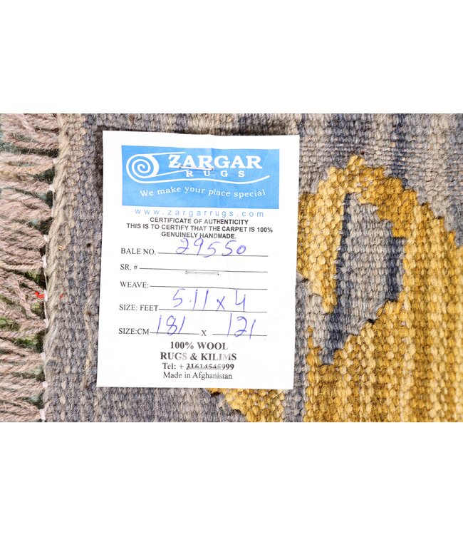 181x121 cm Handwoven Traditional Kelim Area Rug Wool Carpet