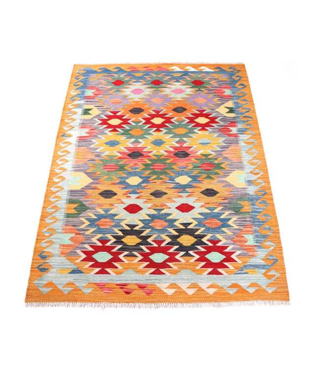 178x132 cm Handgewebter Traditioneller Kelim Teppich Woll