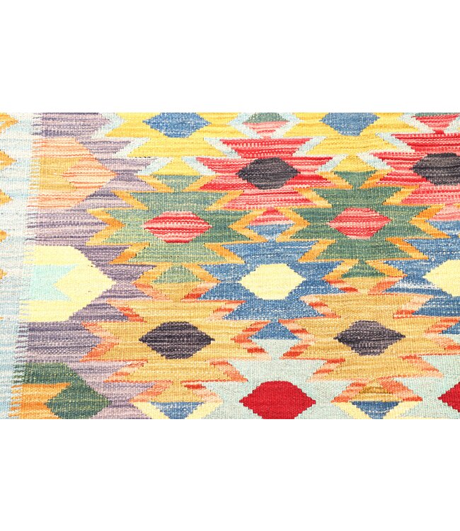 178x132 cm Handgeweven Traditionele Kelim Vloerkleed Wol Tapijt