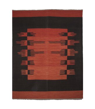 Kelimshop 240x186 cm Handgewebter Moderner  Woll-Kelim-Teppich