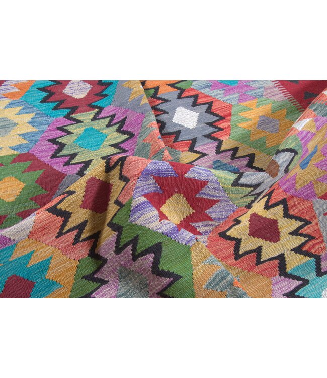 246x172 cm Handgewebter Traditioneller Kelim Teppich Woll