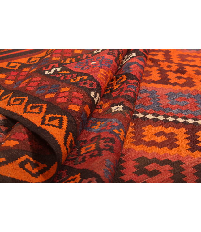 449x266cm Vintage Kelim teppich im alten Stil aus 100 % Wolle Maimana