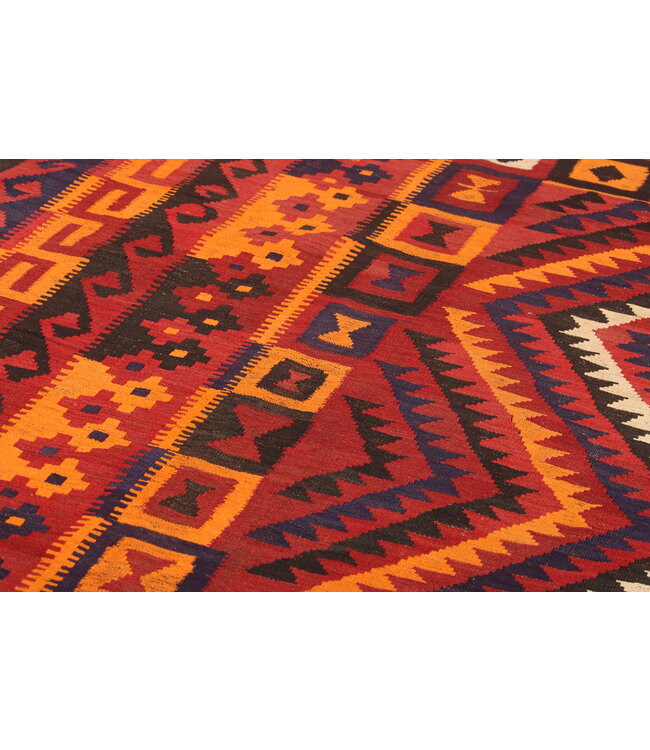 424x234cm Vintage Kelim Oude stijl 100% wollen Kelim Tapijt Maimana