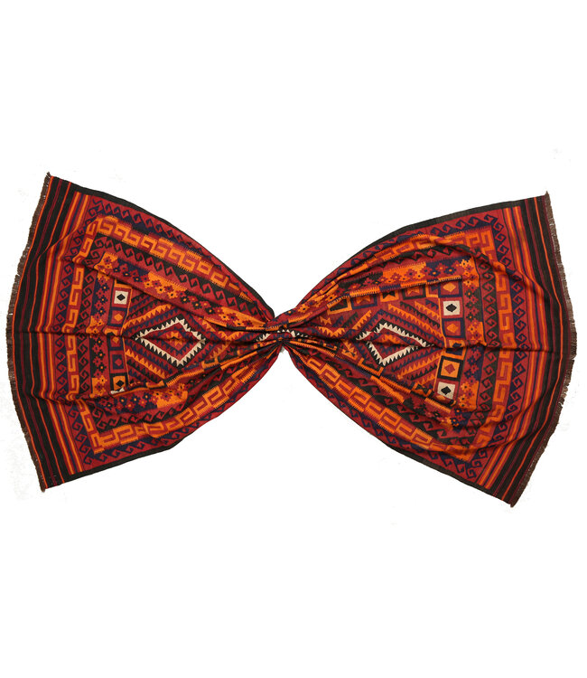 424x234cm Vintage Kelim teppich im alten Stil aus 100 % Wolle Maimana