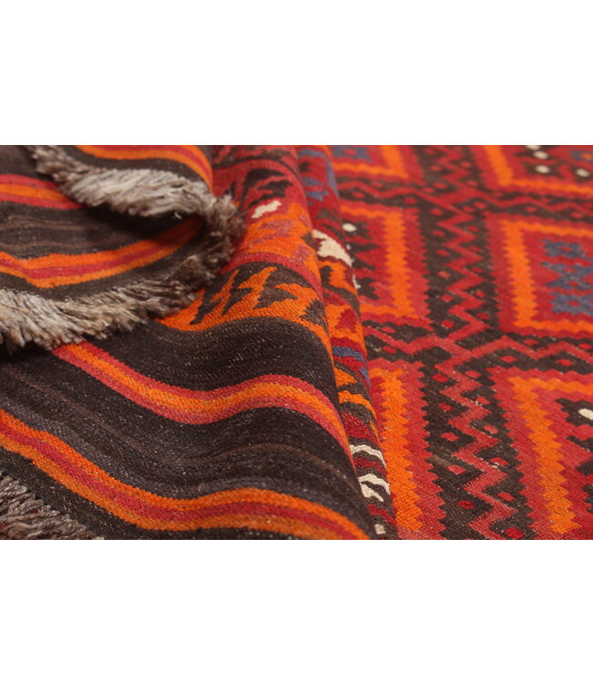 402x268cm Vintage Kelim teppich im alten Stil aus 100 % Wolle Maimana