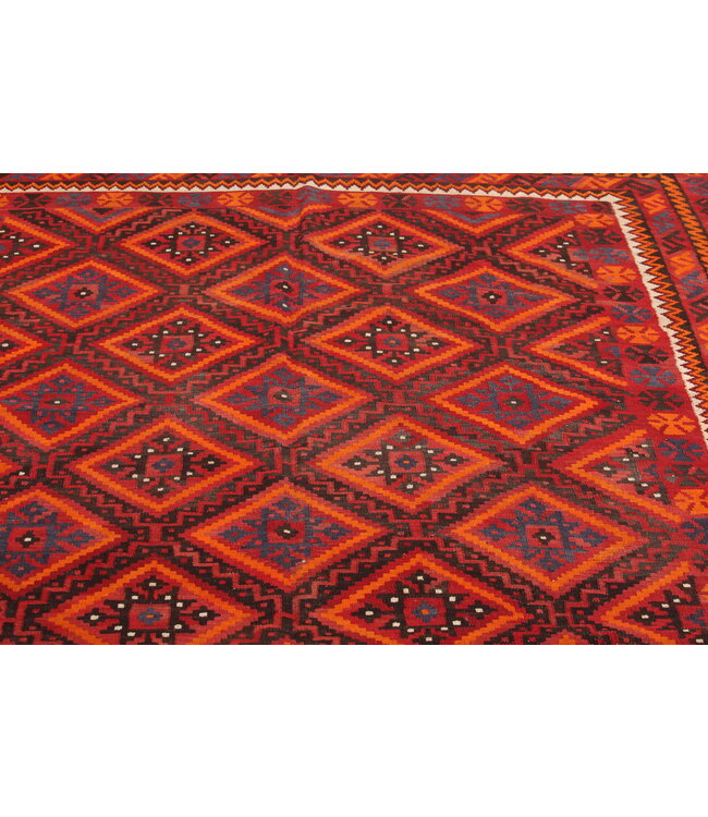 402x268cm Vintage Kelim teppich im alten Stil aus 100 % Wolle Maimana