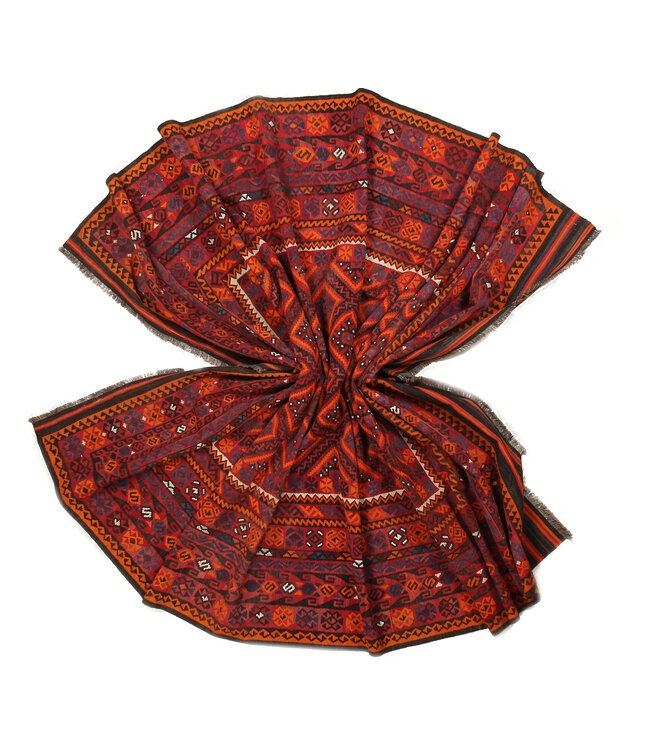 402x268cm Vintage Kelim Oude stijl 100% wollen Kelim Tapijt Maimana