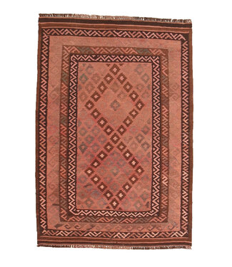 Kelimshop 137x94cm Vintage Kelim teppich im alten Stil aus 100 % Wolle Maimana