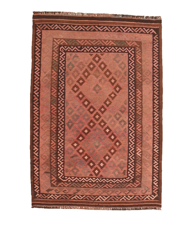 137x94cm Vintage Kelim teppich im alten Stil aus 100 % Wolle Maimana