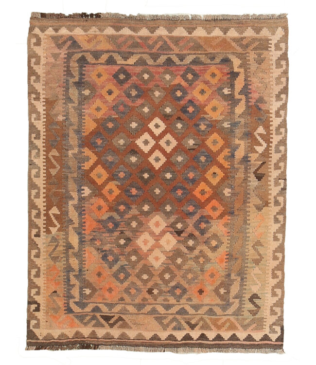 146x113cm Vintage Kelim teppich im alten Stil aus 100 % Wolle Maimana