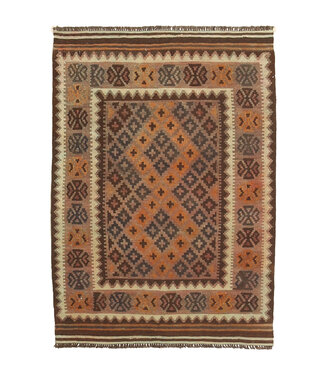 Kelimshop 130x90cm Vintage Kelim teppich im alten Stil aus 100 % Wolle Maimana