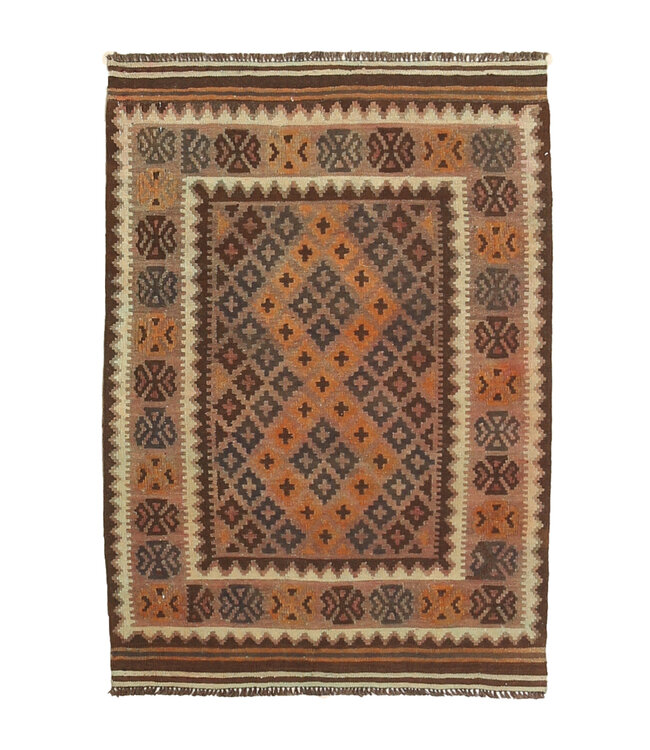 130x90cm Vintage Kelim teppich im alten Stil aus 100 % Wolle Maimana