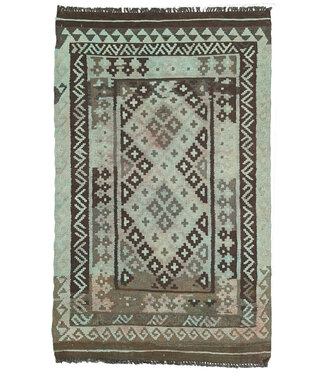 Kelimshop 147x87cm Vintage Kelim teppich im alten Stil aus 100 % Wolle Maimana