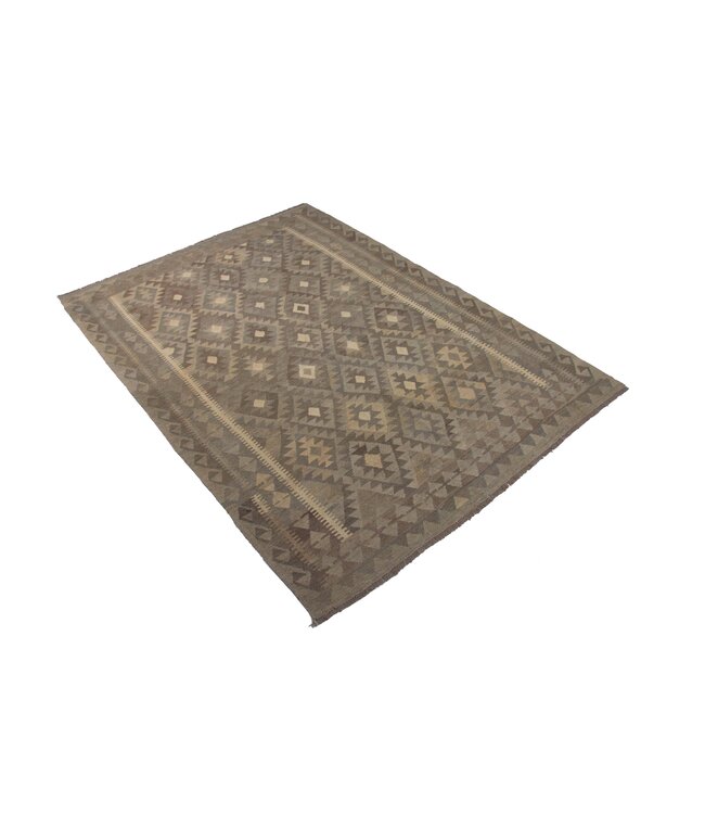 239x173 cm Handgeweven Natural Kelim Wol Tapijt